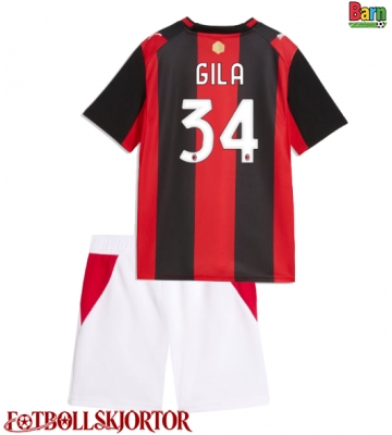 AC Milan Mario Gila #34 Hemmakläder Barn 2026-27 Kortärmad (+ Korta byxor)